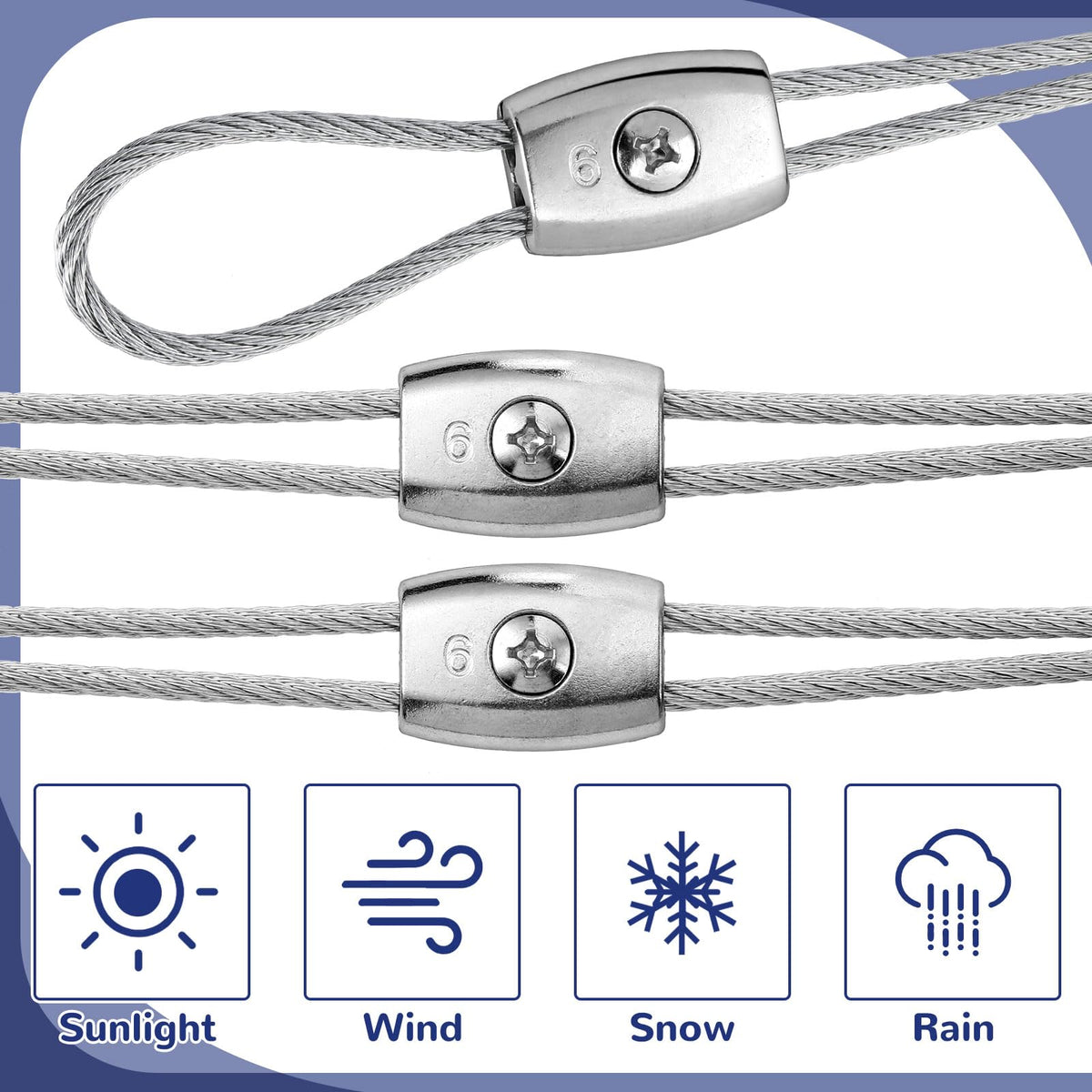 Moxweyeni 6mm poly rope entering the connector for easy attachment