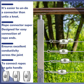 Moxweyeni farm fence setup using heavy-duty connectors