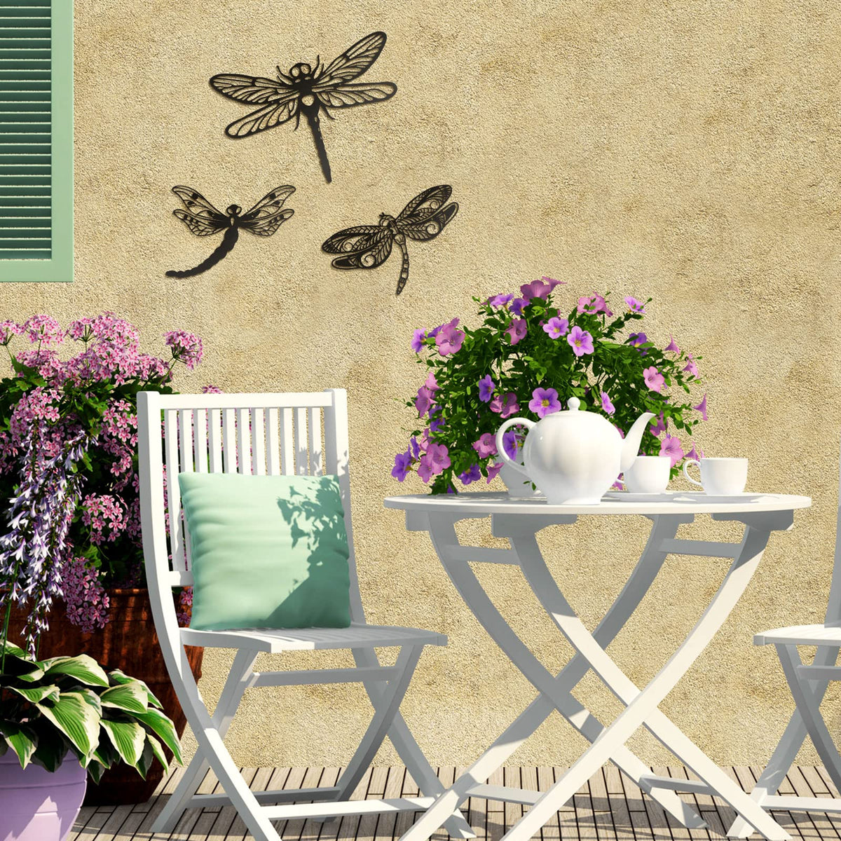 Moxweyeni outdoor dragonfly wall decor pack 03 versatile for walls.