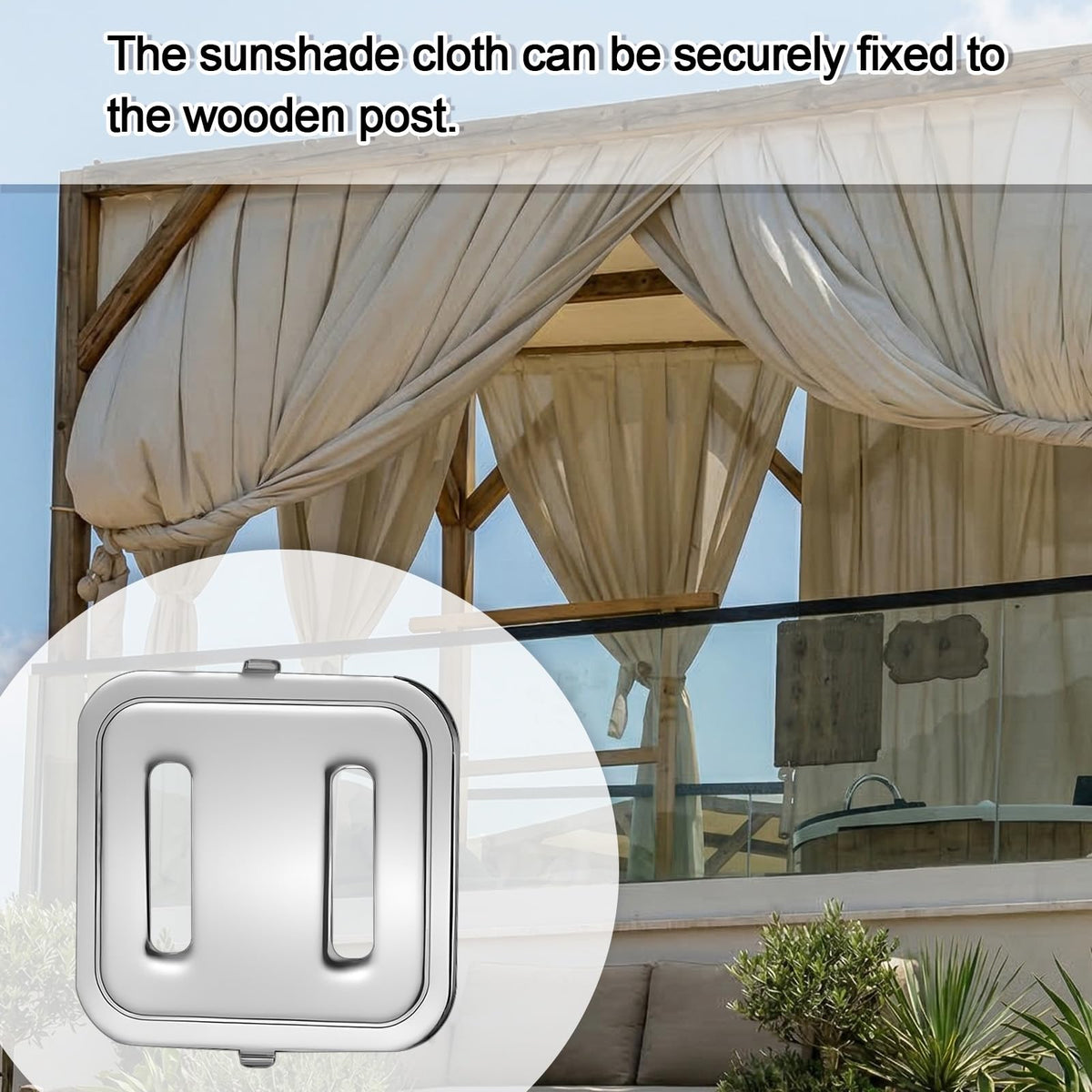 Moxweyeni easy installation for pergolas and patios shade projects