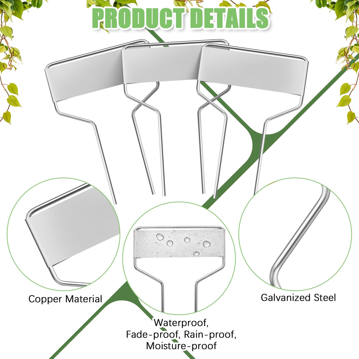 Moxweyeni permanent pen set included for smooth, quick labeling on metal tags.