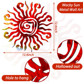 Moxweyeni wacky sun metal decor adds bold character to living rooms and gardens