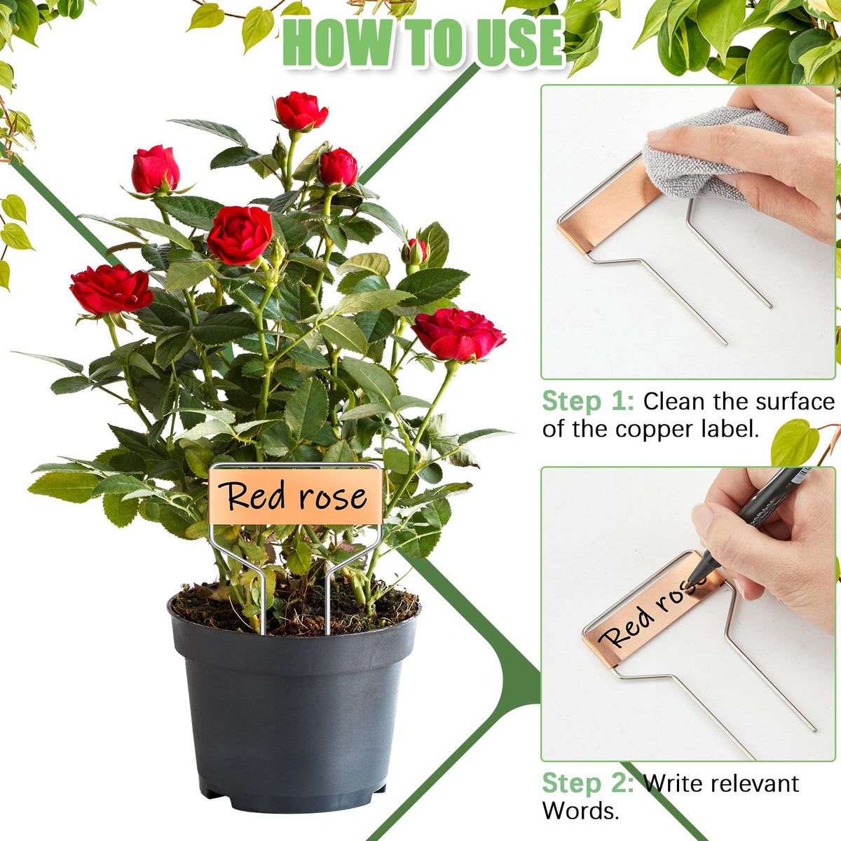 Moxweyeni stainless steel garden tags withstand rain and sun