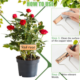 Moxweyeni stainless steel garden tags withstand rain and sun