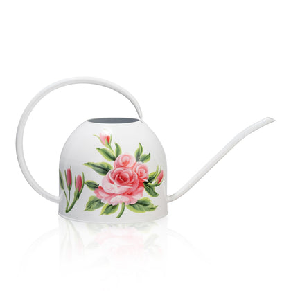 MOYEE small white watering can with long spout for precise indoor watering