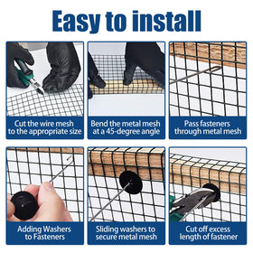Moyios 1/2in x 1/2in mesh blocks nesting under solar panels