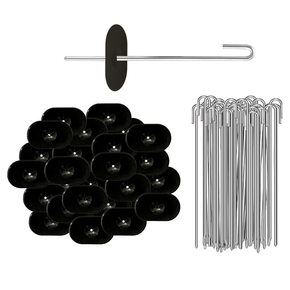Moyios 50-piece aluminum fasteners secure solar bird mesh around panels