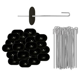 Moyios 50-piece aluminum fasteners secure solar bird mesh around panels