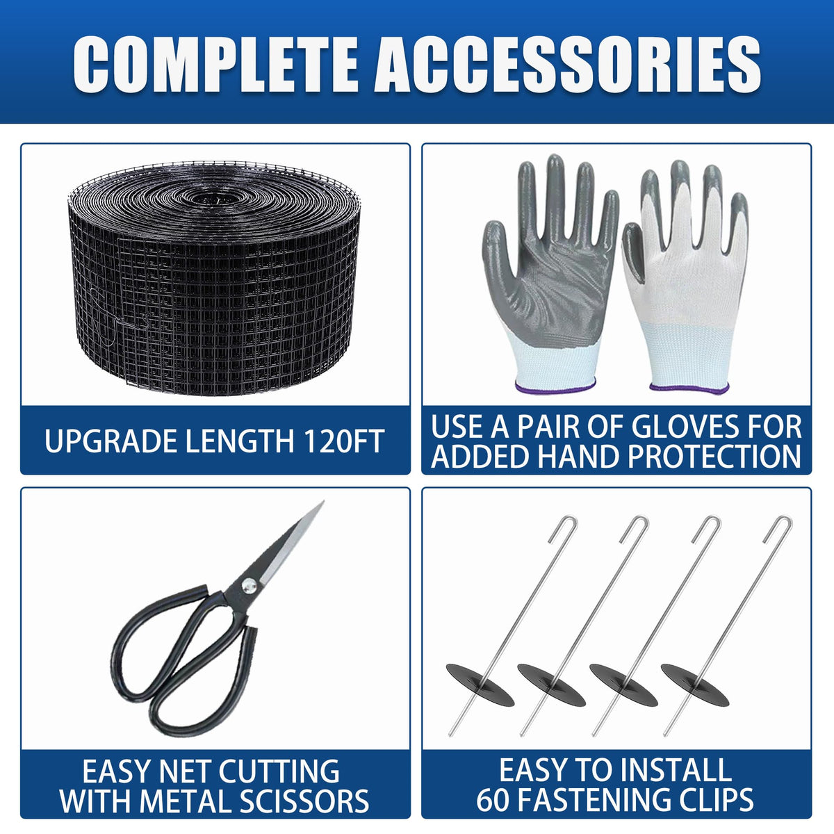 Moyios 80 fastener clips included for secure installation