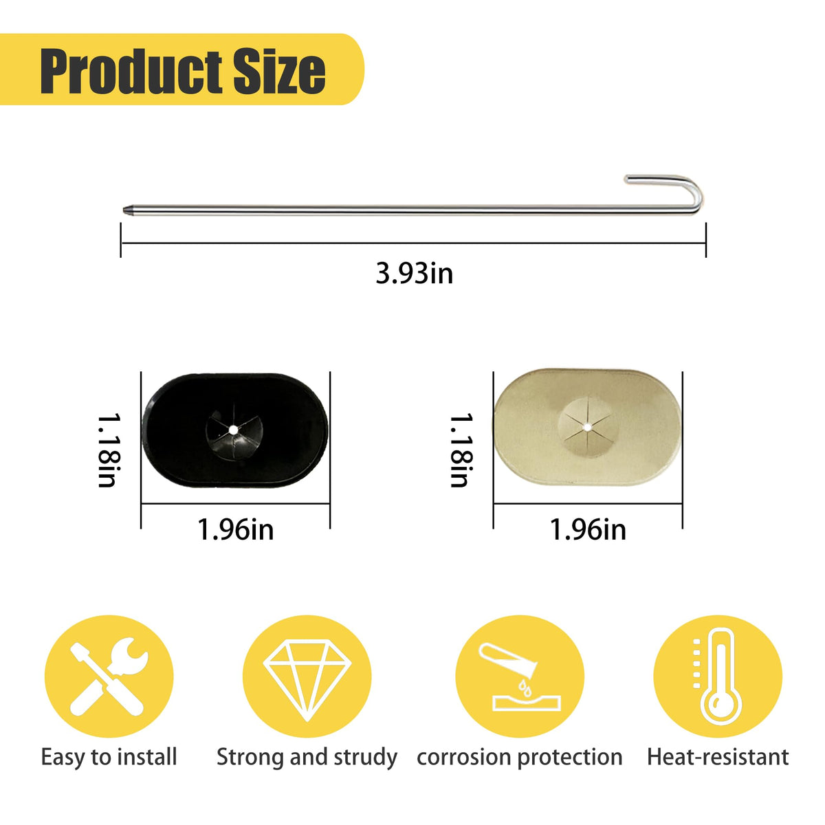 Moyios aluminum fastener clip closeup shows durable outdoor hardware