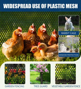 Moyios coop-barrier mesh helps contain poultry while promoting airflow.