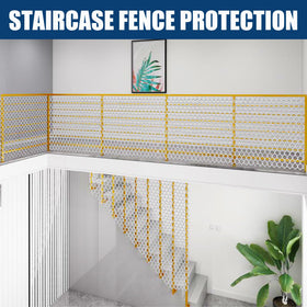 Moyios durable plastic fence; smooth edges for safe handling.