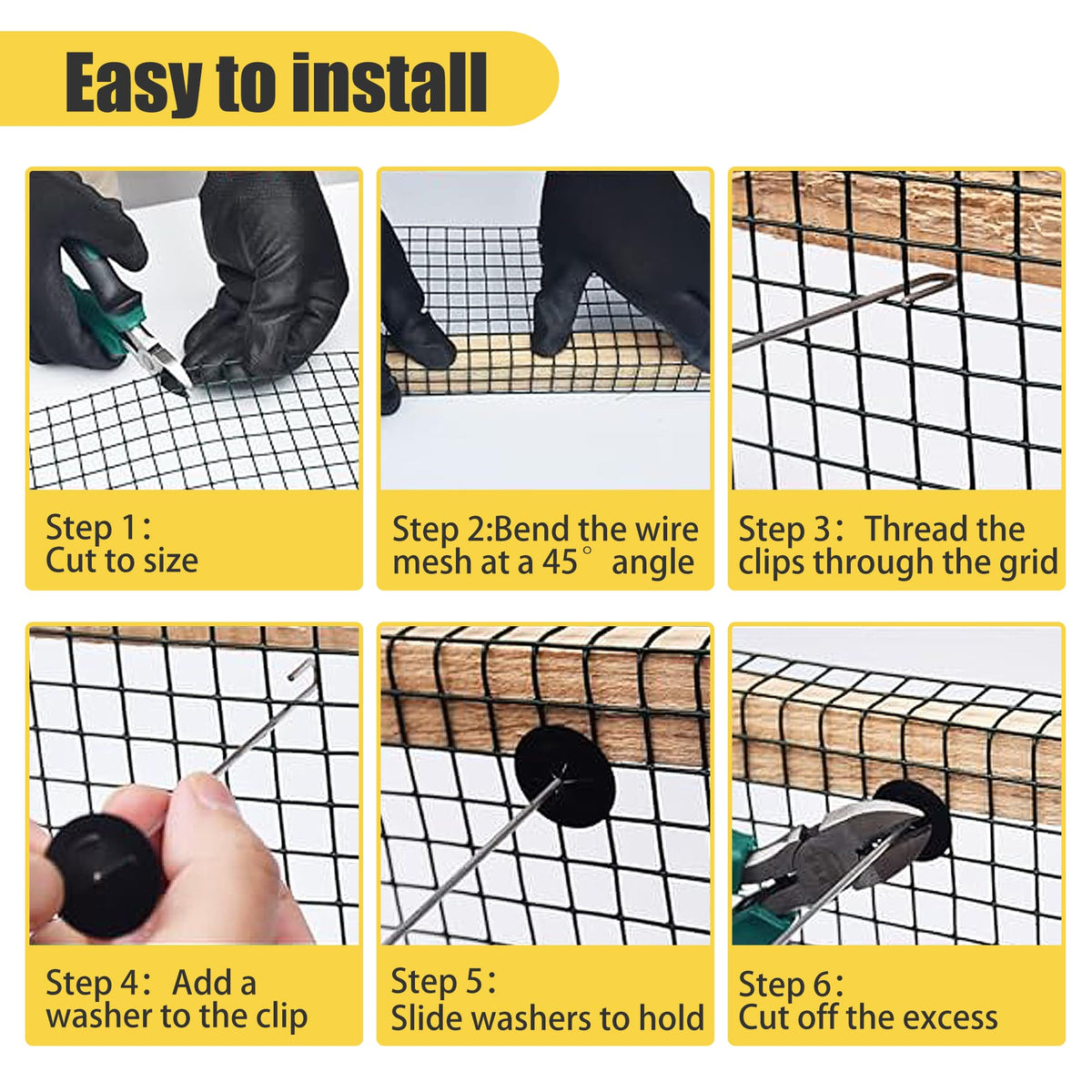 Moyios J-hook solar edge clip secures netting at the panel edge