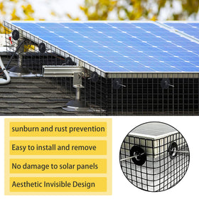 Moyios netting attachment on roof demonstrates tool-free mounting