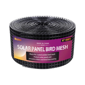 Moyios 6in-50ft bird mesh protecting solar panels from under-panel nesting