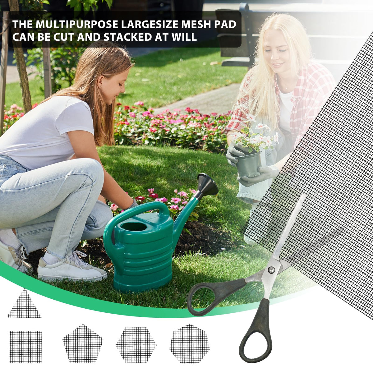 Mozeat Lens cut-to-shape mesh pad for custom pot compatibility.