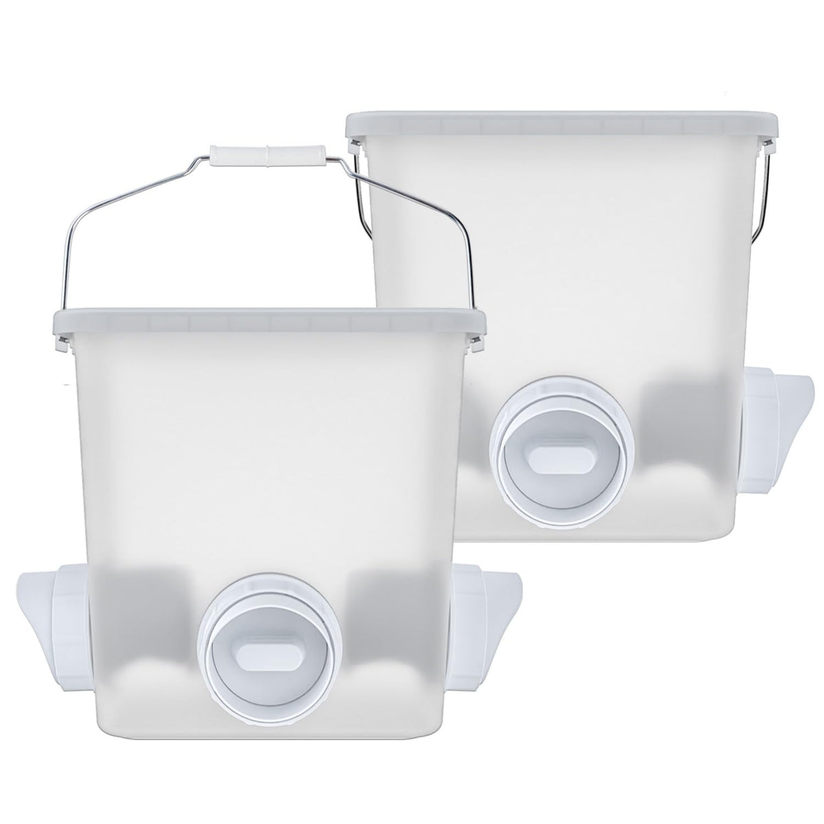 Mozoba automatic chicken feeder assembly for quick coop setup