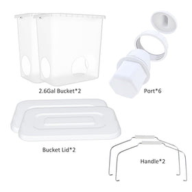 Mozoba two 2.6-gallon buckets included for extended use