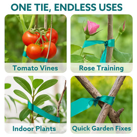 MOZZPAD plant tie tape securing branches without sticky residue.
