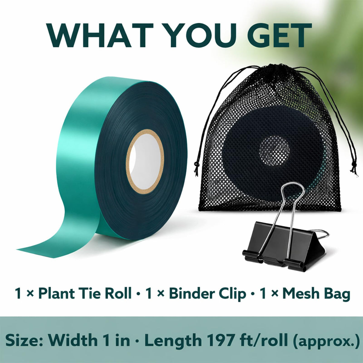 MOZZPAD plant tie tape wrapped around tomato vines for gentle growth guidance.