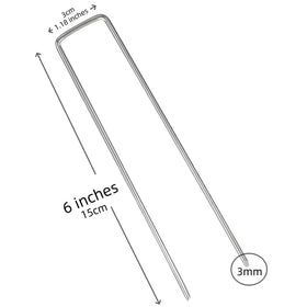 MPHKFDE 6-inch stake with U-shaped grip for a strong netting anchor.