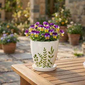 MPotTo indoor/outdoor ceramic planter suitable for diverse spaces