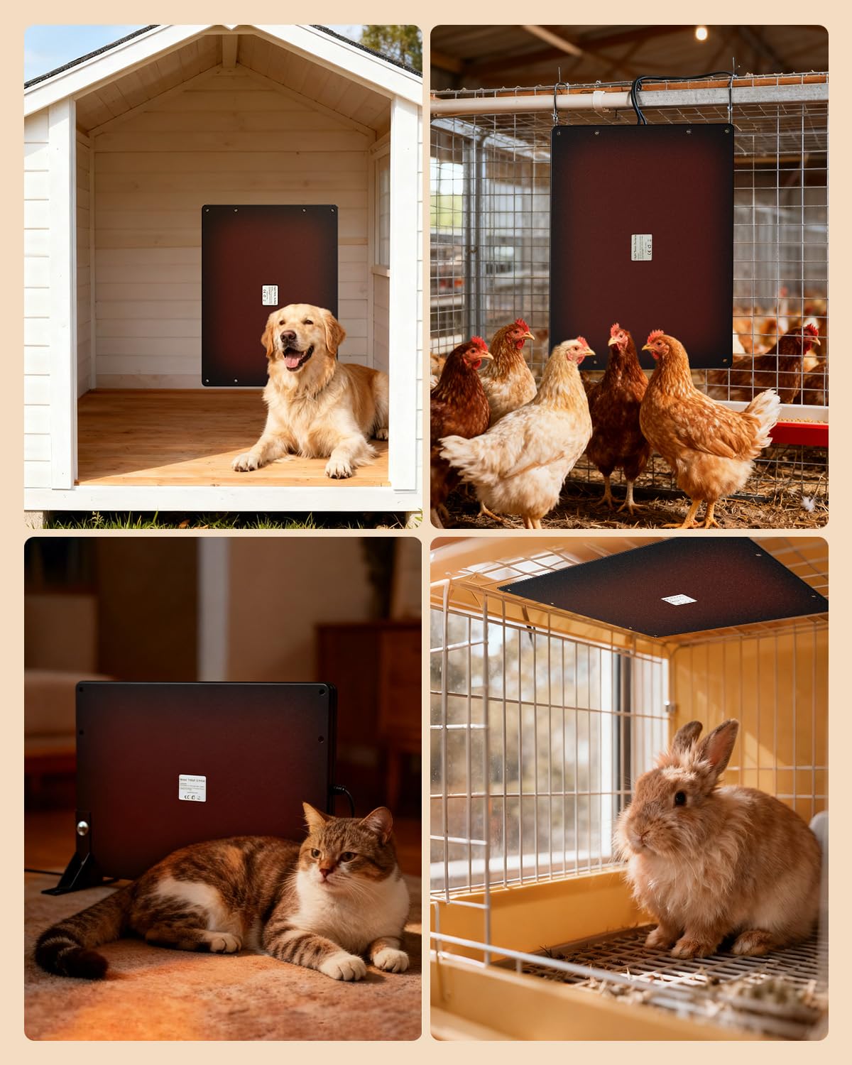 MQAAUP UL-certified heat panel provides gentle warmth for winter.