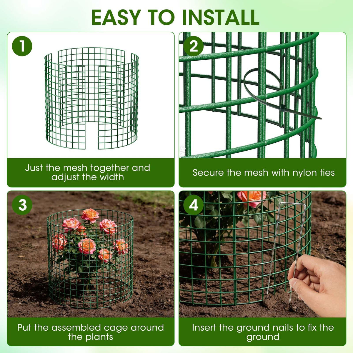 MQHUAYU durable-green design blends into garden while guarding crops