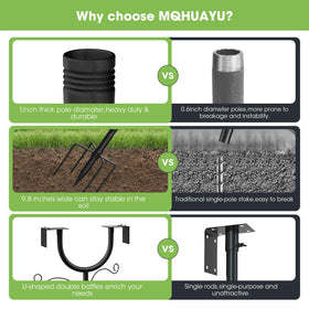 MQHUAYU four decorative hooks ready to attract diverse backyard birds.