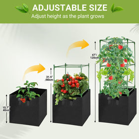 MQHUAYU grow bags included, 17-gallon capacity for seedling start.