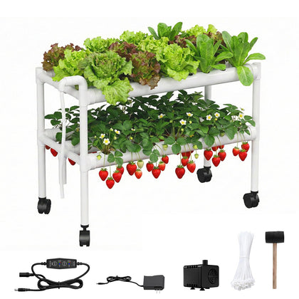 MQHUAYU hydroponics tower with 54 sites for compact balcony farming