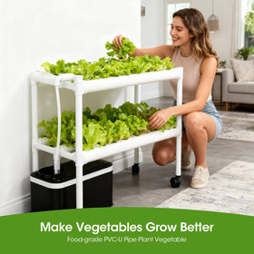 MQHUAYU hydroponics system on wheels for easy mobility and sun positioning