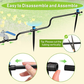 MQHUAYU irrigation kit for lawn, raised beds, and greenhouse