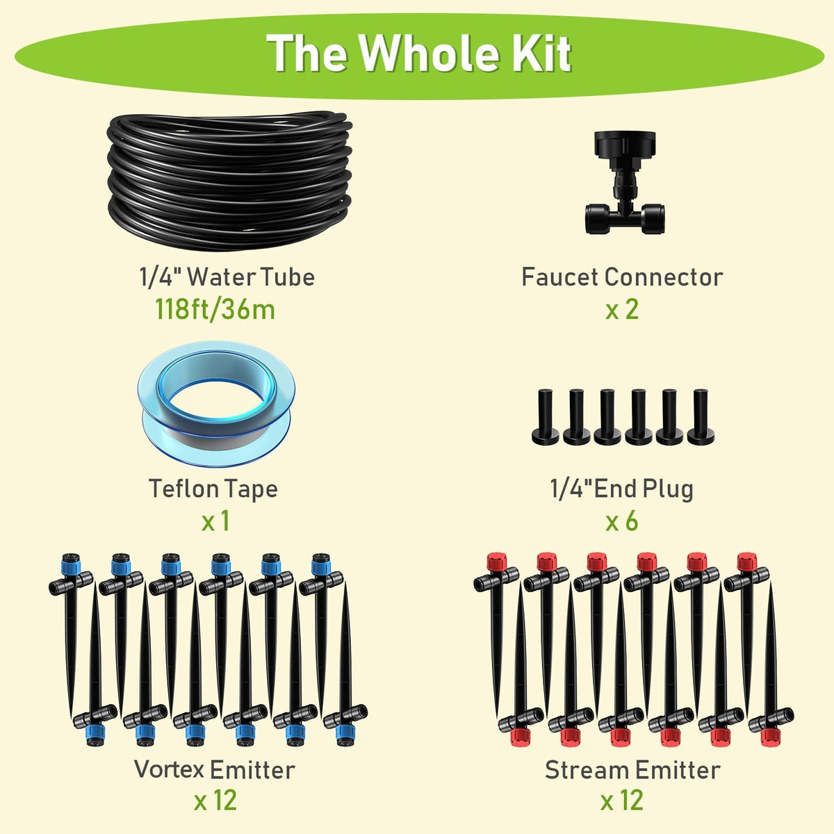 MQHUAYU kit for nursery and flower bed irrigation