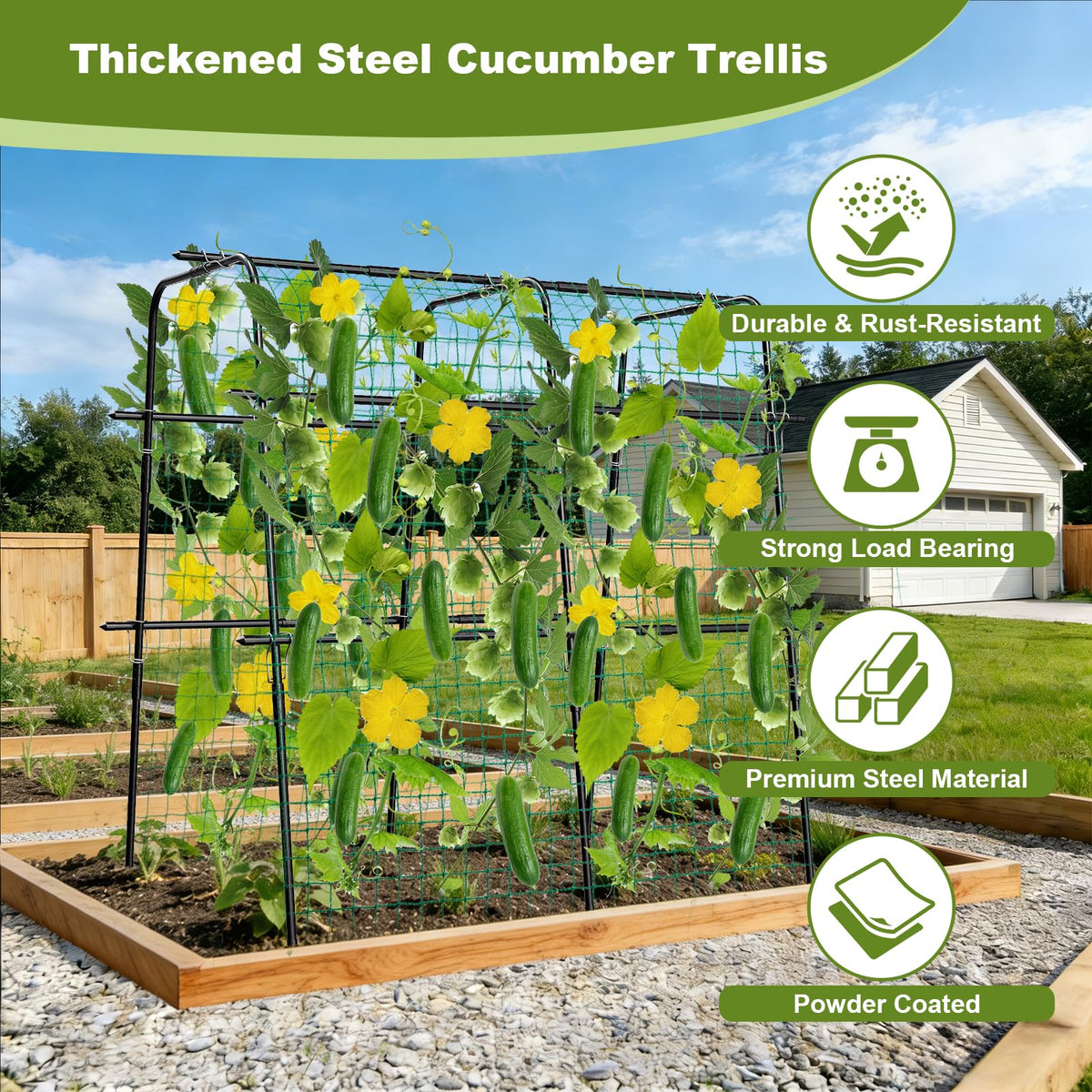 MQHUAYU trellis with PE-shielded stainless core resists heat and rust.