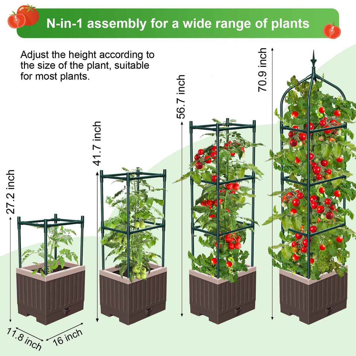 MQHUAYU self-watering reservoir keeps soil consistently moist for healthy root uptake.