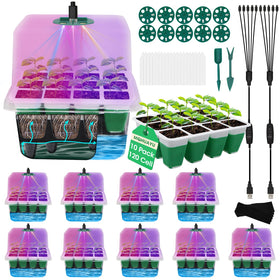 MQHUAYU self-watering seed tray front view with integrated water reservoir for steady moisture