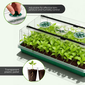 MQHUAYU seed starter tray timer controls automate lighting for seedlings