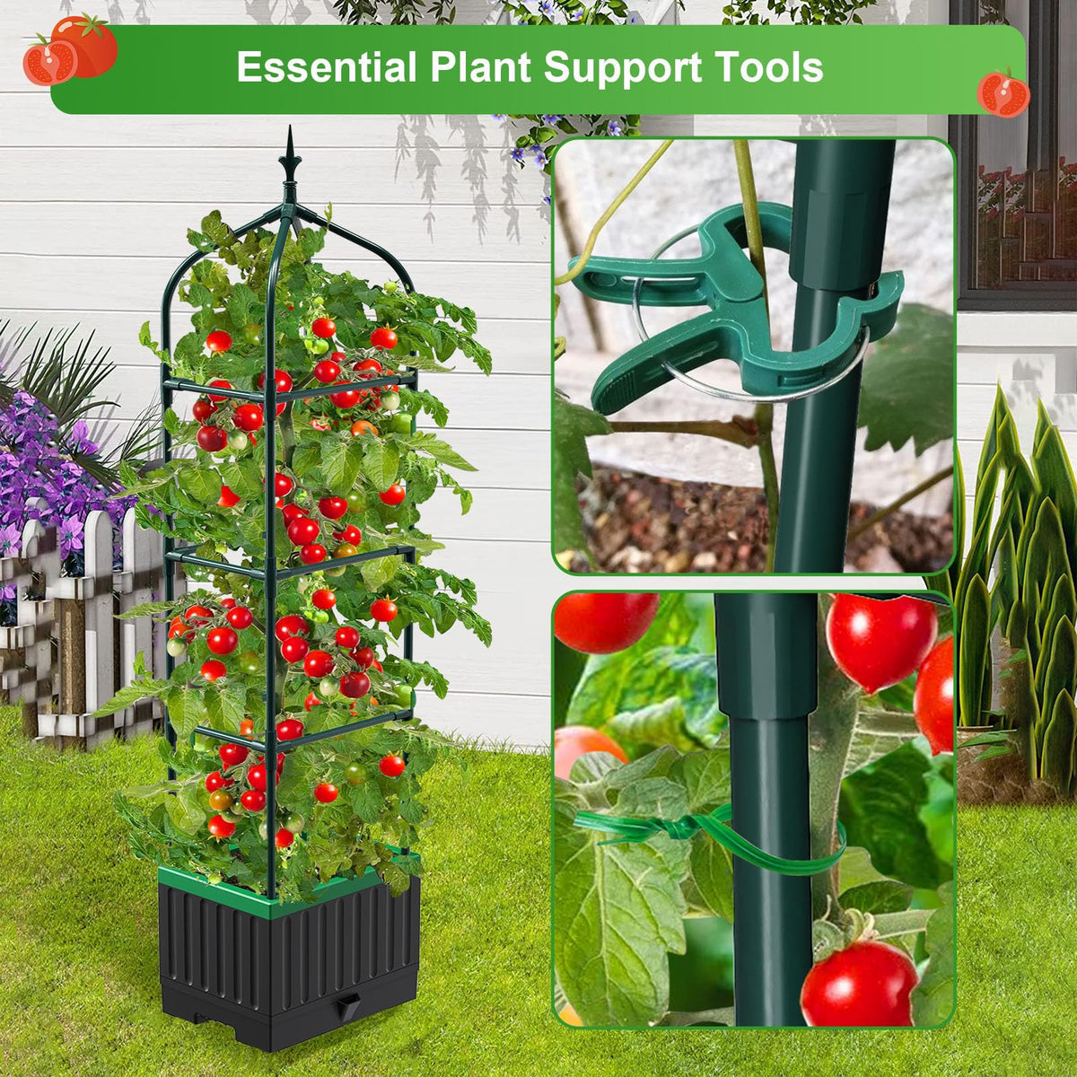 MQHUAYU trellis supports climbing plants to maximize vertical space