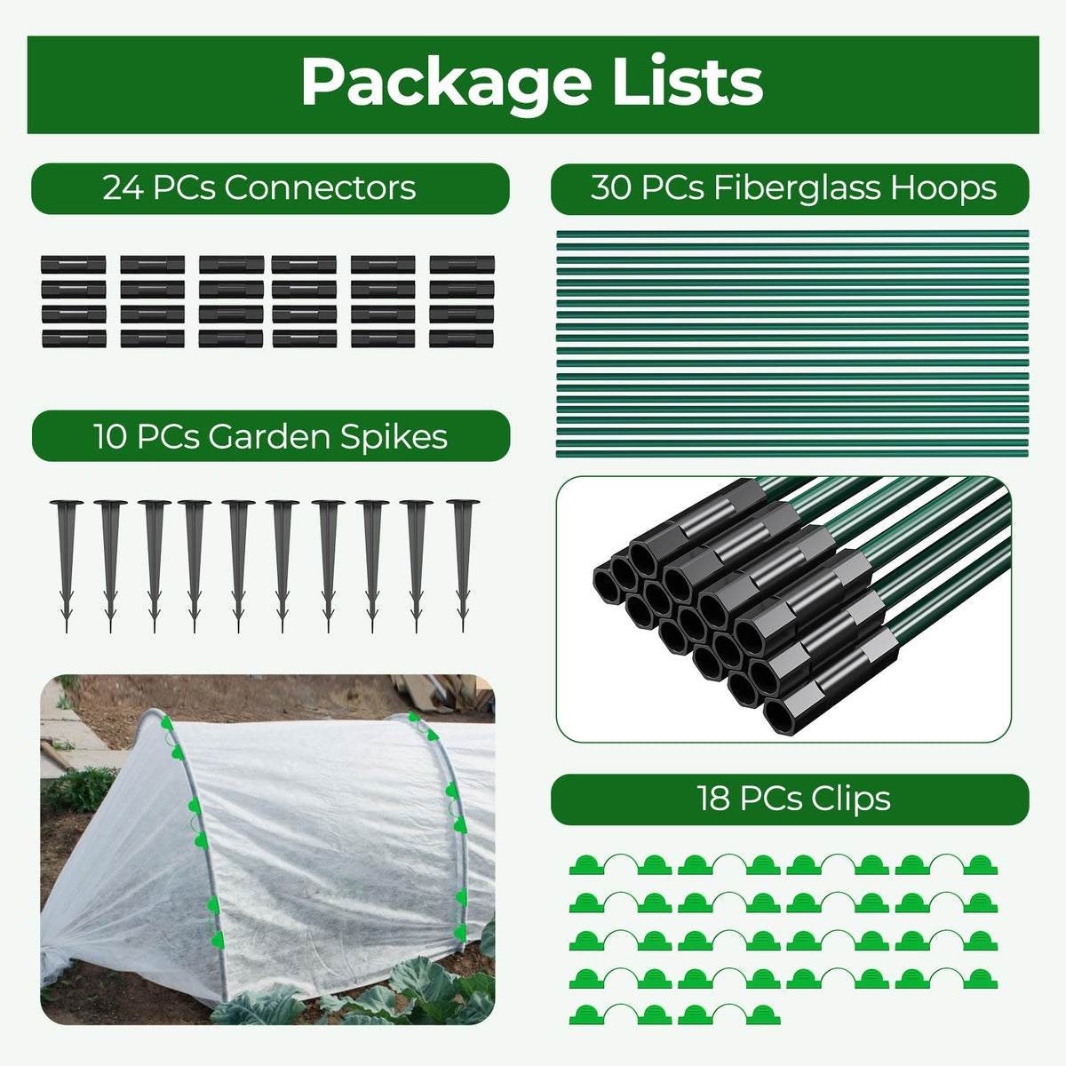 MQJIAZHI 18 membrane clamps securely fasten nets and fabrics.