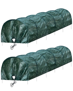 MQJIAZHI 2-pack tunnel shade cover fully assembled for immediate garden protection.
