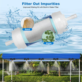MQJIAZHI built-in water filter visible in misting nozzle cluster.