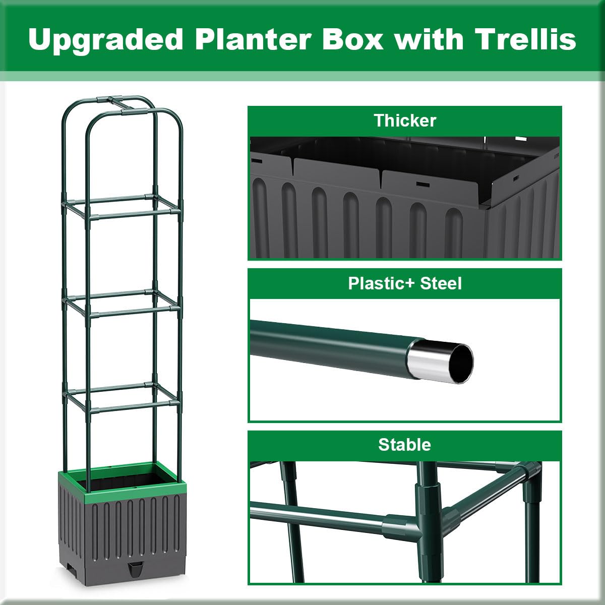 MQJIAZHI climbing plants and flowers on trellis planter design