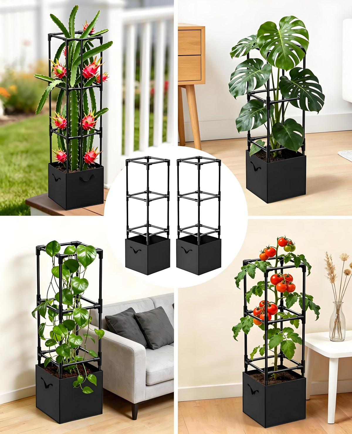 2-pack offers flexible placement across gardens and balconies