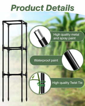 2-pack MQJIAZHI trellis ideal for tomatoes, roses, and climbing varieties