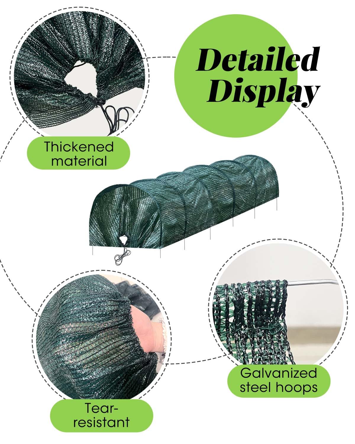 MQJIAZHI adjustable coverage saves space while protecting vegetables and flowers.
