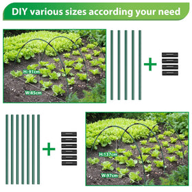 MQJIAZHI grow tunnel kit assembled for quick, tool-free setup.