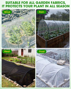 MQJIAZHI netting and shade nets fit over hoops for protection.