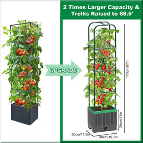 MQJIAZHI self-watering trellis planter box promotes steady moisture