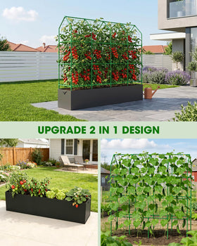 Heavy-duty steel frame with rust-resistant coating for durability outdoors.